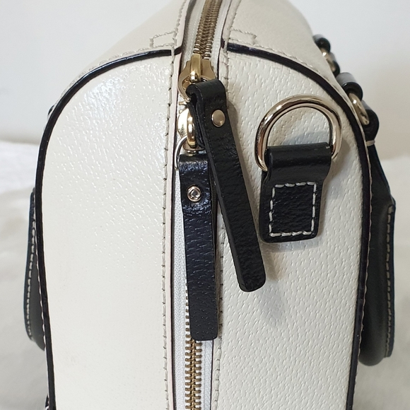 🆕 Kate Spade Alessa Berkeley Lane Leather Crossbody & Handbag. Black & Ivory. - Picture 5 of 15